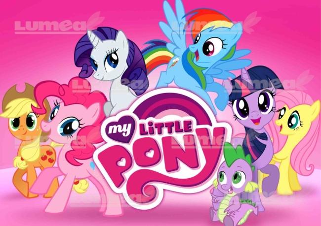 Imagine comestibila tort din Zahar, My Little Pony model 5 - Lumea