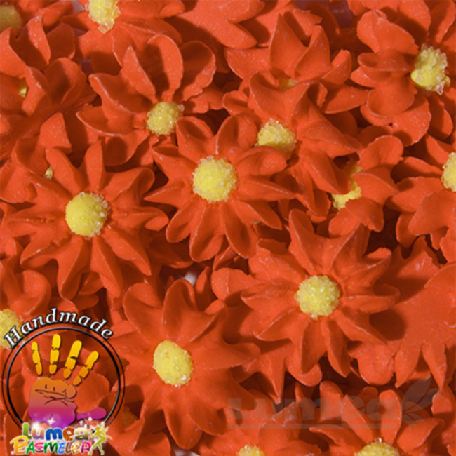 Margarete rosu coral din zahar, 60 bucati - Lumea