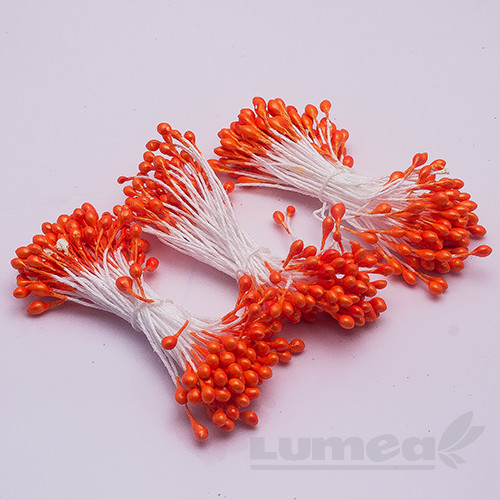 Stamine culoare portocaliu 3mm, 240 buc. - Lumea