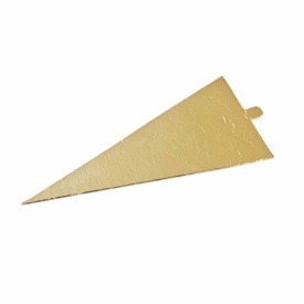 Златни триъгълни подложки за десерти (моно порции), 13 × 6 см, 10 бр. - Lumea