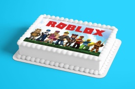 Изображение на Roblox захарна торта с червен надпис - The World - Img 2
