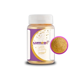 Прахообразна боя Auriu 50 g – Lumea. Интензивен металически пигмент за премиум декорации върху фондан, шоколад и фигурки. Идеален за елегантни торти и луксозни акценти.
