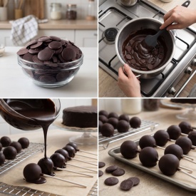 cuvertura LUX dark cu cacao 250g sugestie de servire Lumea Basmelor