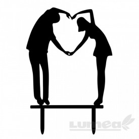 Figurine Acrylic Heart - Cake Topper