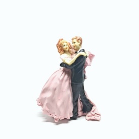 Figurine Mire si mireasa in Rochie Roz - Kardasis - Img 1