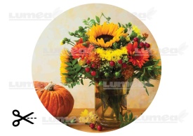 Imagine comestibila tort din Zahar, Buchet de Toamna model 5 - Lumea - Img 3