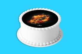 Imagine comestibila tort din Zahar, CS:GO model portocaliu - Lumea - Img 4