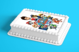 Imagine comestibila tort din Zahar, Paw Patrol echipa impreuna model 4 - Lumea - Img 2