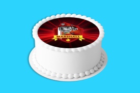 Imagine comestibila tort din Zahar, Paw Patrol Marshall - Lumea - Img 4