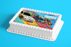 Imagine comestibila tort din Zahar Rocket League model 7 - Lumea - Img 2
