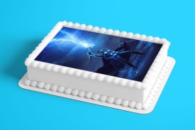 Imagine comestibila tort din Zahar, Thor model 1 - Lumea - Img 2