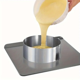 Inel de tort rotund reglabil, pentru prăjituri și torturi mousse - Img 3