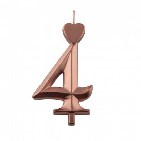 Lumanari bronz cifra 4, 10 buc. - Lumea