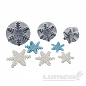 Set decupatoare fulgi de nea, 5, 4, 3 cm, 3 buc. - Lumea