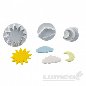 Set decupatoare Soare, Nor, Luna, 3 buc. - Lumea