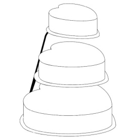 Suport tort cu 3 etaje in forma de Inima - Wilton - Img 3