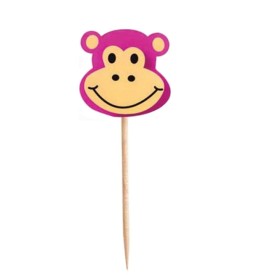 Toppers pentru briose cu model Maimuta, Girafa 12 buc. - Wilton - Img 2