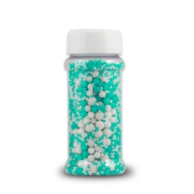 Turquoise & White Sprinkle Mix, 80g - Lumea - Img 2