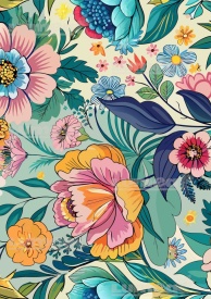 Vafa tort A4 model Floral 3 - Lumea - Img 1
