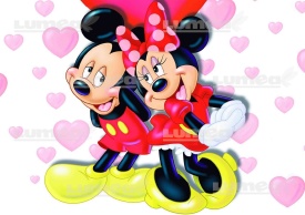 Vafa tort Mickey si Minnie model 2 - Lumea - Img 1