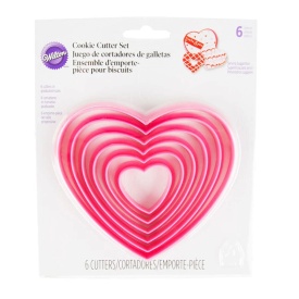 Комплект за изрязване на сърца, 6 части - Wilton