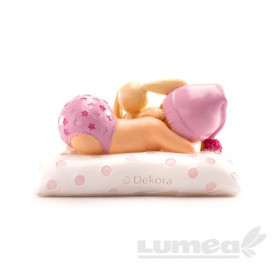 Фигурка спящо бебе в розово - deKora - Img 2