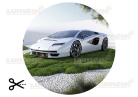 Ядливо изображение на торта с бяла захар Lamborghini - Светът - Img 3