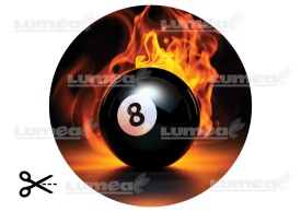 Imagine comestibila tort din Zahar, 8 Ball - Lumea - Img 3