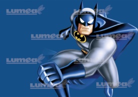 Imagine comestibila tort din Zahar Batman clasic cu fundal Albastru - Lumea