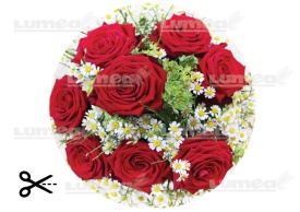 Imagine comestibila tort din Zahar, Buchet de flori model 3 - Lumea - Img 3