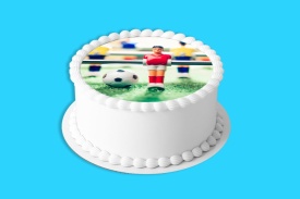 Imagine comestibila tort din Zahar Foosball Profesional - Lumea - Img 4