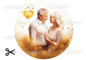 Imagine comestibila tort din Zahar, Iubire Eterna model 1 - Lumea - Img 3