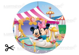 Imagine comestibila tort din Zahar Mickey si Minnie in parcul de distractie - Lumea - Img 3