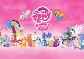Imagine comestibila tort din Zahar My Little Pony Friendship - Lumea