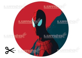 Imagine comestibila tort din Zahar Spiderman Rosu-Negru - Lumea - Img 3