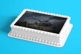 Imagine comestibila tort din Zahar World of Tanks tanc in actiune - Lumea - Img 2