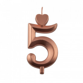 Lumanari bronz cifra 5, 10 buc. - Lumea