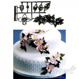 Set decupatoare clematis cu frunze, 7 bucati - Patchwork