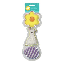 Set decupatoare ou, iepuras, floare - Wilton
