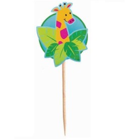 Toppers pentru briose cu model Maimuta, Girafa 12 buc. - Wilton - Img 3