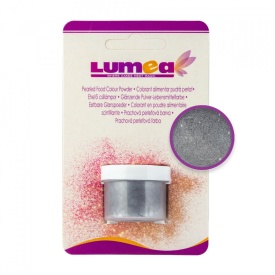 Прах за оцветяване на повърхността на храни Silver Grey, 4g - The World