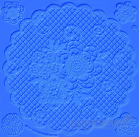 Салфетка изкуство Букет дантела силиконов калъп - Crystal Lace - Img 2