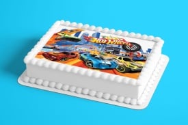 Снимка на торта за ядене от Hot Wheels Sugar Cake Special Race - Светът - Img 2