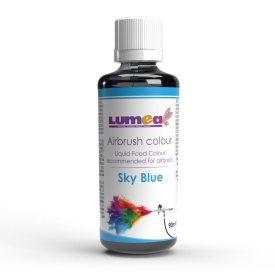 Течен хранителен оцветител на водна основа, Sky Blue, 90ml - препоръчва се за аерограф - The World