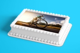 Imagine comestibila tort din Zahar Biciclist Profesional - Lumea - Img 2