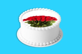 Imagine comestibila tort din Zahar Buchet de Trandafiri - Lumea - Img 4