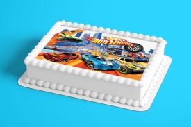 Imagine comestibila tort din Zahar Hot Wheels Cursa speciala - Lumea - Img 2