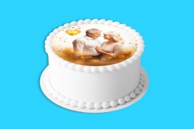 Imagine comestibila tort din Zahar, Iubire Eterna model 1 - Lumea - Img 4