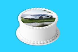 Imagine comestibila tort din Zahar, Lamborghini model 1 - Lumea - Img 4