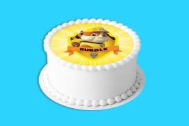 Imagine comestibila tort din Zahar, Paw Patrol Rubble - Lumea - Img 4